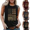 Amazon Wish Clothing Women's Vest Independent Station Summer Fashion American Flag Independence Day Collection