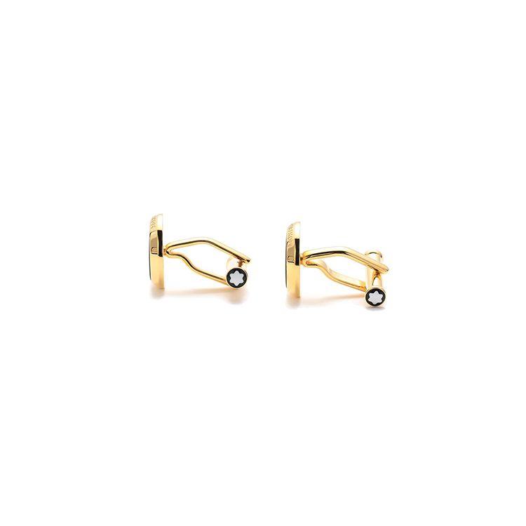Montblanc Solid Color Design Cufflinks Men Accessories Gold 112902