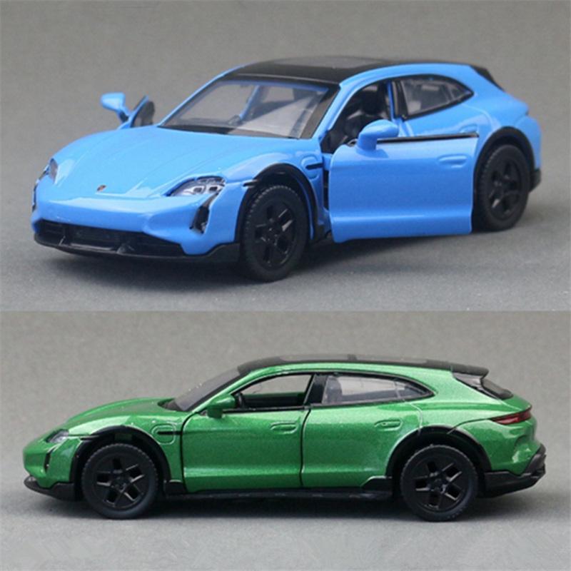 1/36 Porsche Taycan Turbo S Cross Turismo Alloy Sports Car Model Diecast Metal Race Vehicles Car Model Sound Light Kids Toy Gift