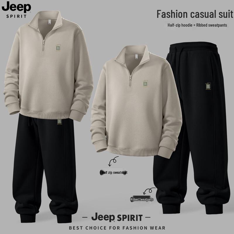 JEEP SPIRIT Men s Loose Fit Autumn Sportswear Set M