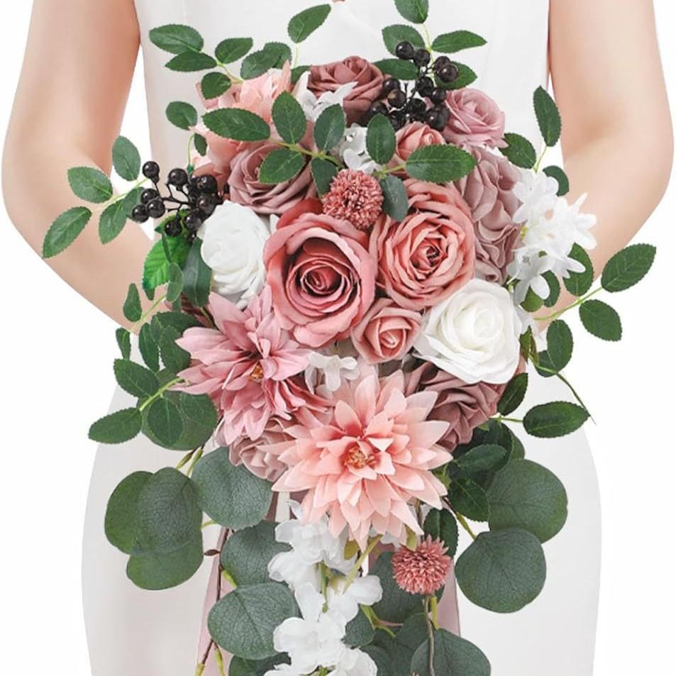 Simulation Water Drop Shaped Bridal Bouquet European Wedding Photo Props Wedding Fake Bouquet
