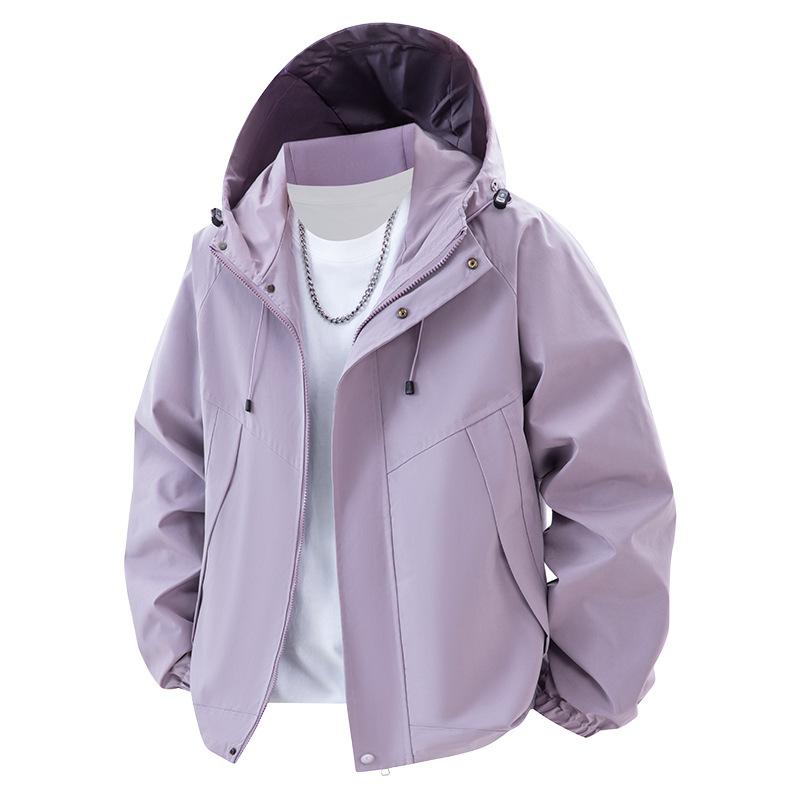 Hooded Jacket Men's Spring and Autumn Loose Workwear Jacket Casual Windproof Assault Jacket