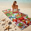 1Pc Christmas Duck Tales Compilation Beach Towel, Quick Dry, Multi-Use for Beach Pool Gym Yoga Home Travel, Christmas, Halloween, Xmas Gift S929167