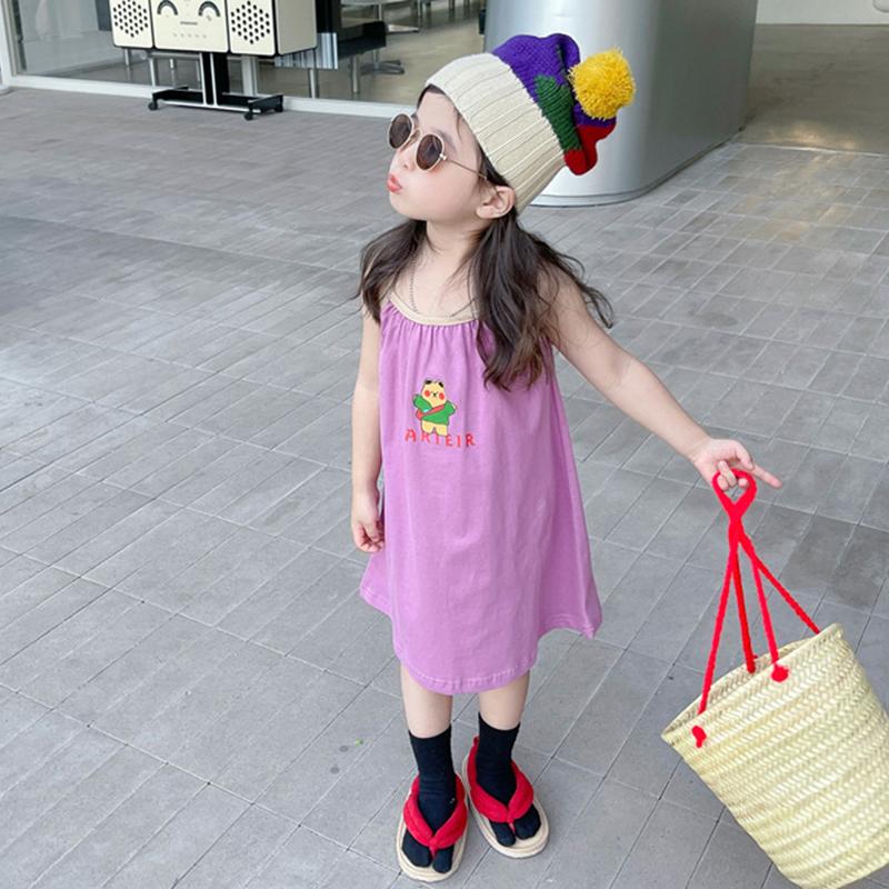 Summer Girls Sleeveless Casual Dress Girls Cool Beach Dress