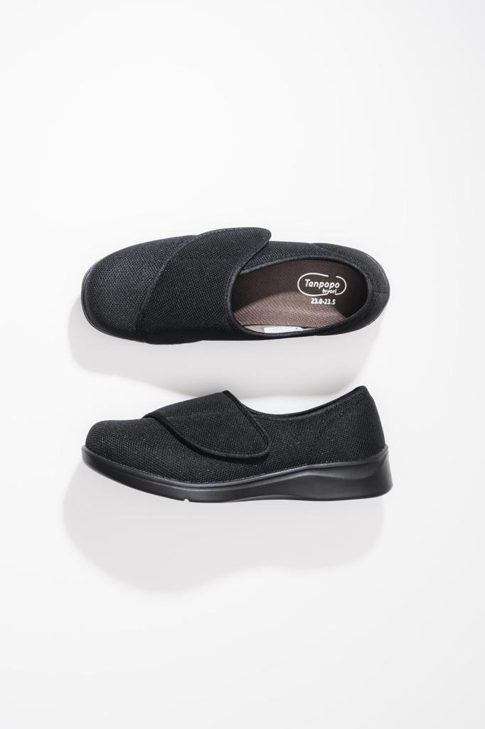 Lightweight Walk Black L 3E (Glitter) (23.0~23.5cm) (Width equivalent)