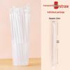 Handun Individually Wrapped Clear Plastic Straws