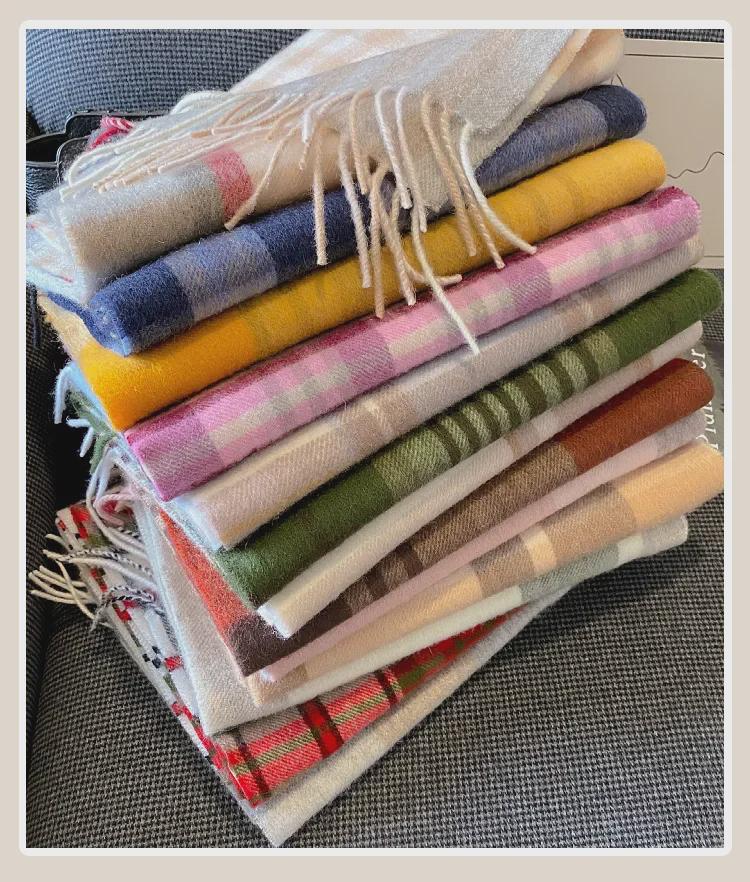 Modischer Schal aus australischer Wolle - Warmer, dicker und vielseitiger Schal für Damen und Herren, koreanischer Stil