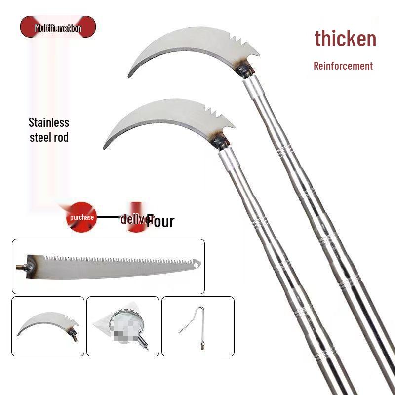 

Телескопічний інструмент для збору фруктів з нержавіючої сталі для хурми, тоони китайської, персиків, абрикосів та слив. 1.5m with Accessories