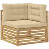 Outdoor Sofa Set with Cushions 7 pcs White and Beige