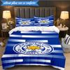 3PCS City Football Club Printed Soft Bedding Set,Including 1pc Duvet Cover And 2pcs Pillowcases Perfect for Bedroom, Dormitory, Fan Gift