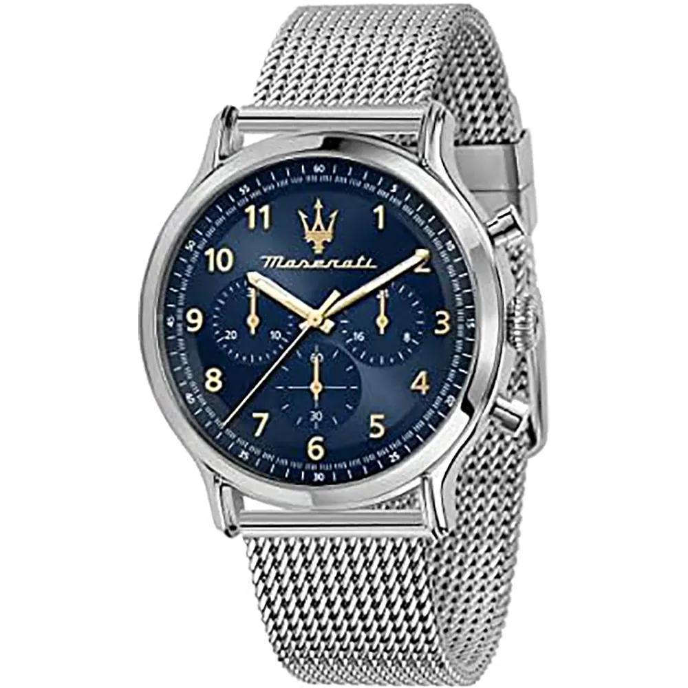 Maserati Epoca Blue Metal Mesh Gents Quartz Chronograph R8873618022 Watch синий