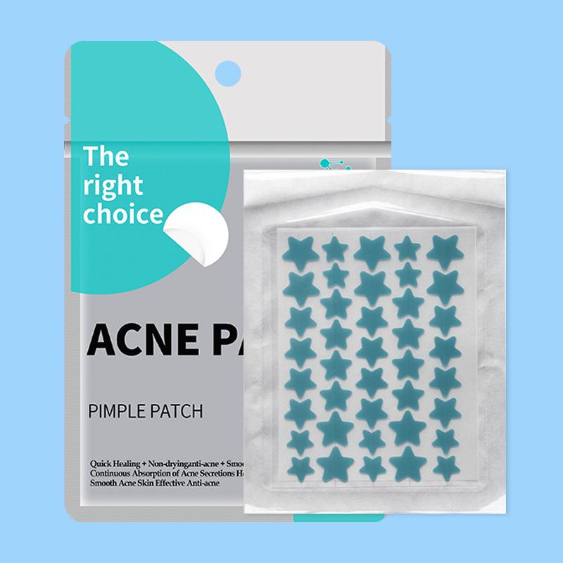 40-Star Acne Patches: Cute Hydrocolloid Covers for Absorbent Pus Removal, Anti-Acne Day & Night Use