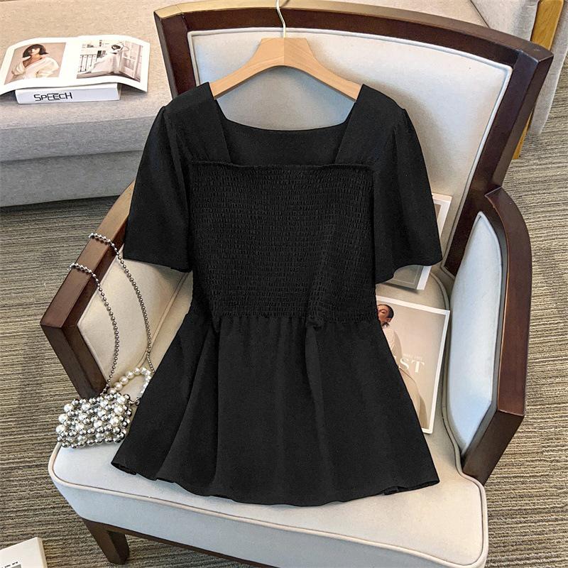 Plus Size Slimming Loose Short Sleeve Mid-Length Fashion T-shirt 3XL