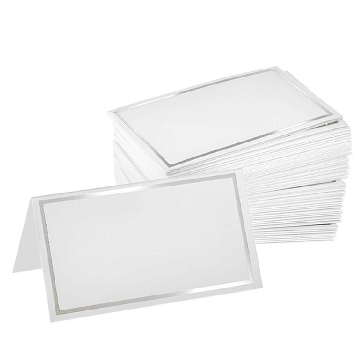 Exquisite Place Cards Name Cards with Gold Edging for Weddings and Banquets