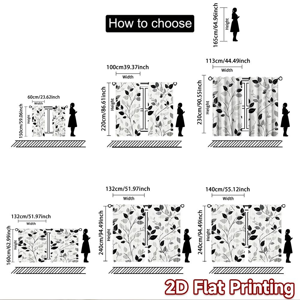 2D Flat Photography Backdrop Scene Backdrop Black and Gray Leaves 100% Polyester Festive Holiday Use for Bedroom Decorations