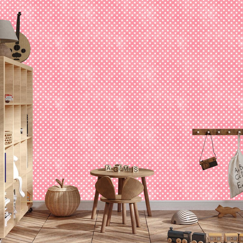 Wallpaper Stars Coral for Living Room and Bedroom 50x1000