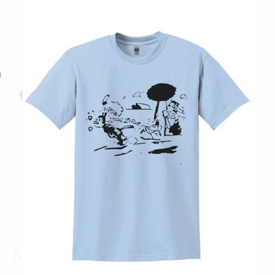 Pulp Fiction Jules Krazy Kat T-shirt Uomo Azzurro Chiaro Taglia USA, Girocollo Unisex
