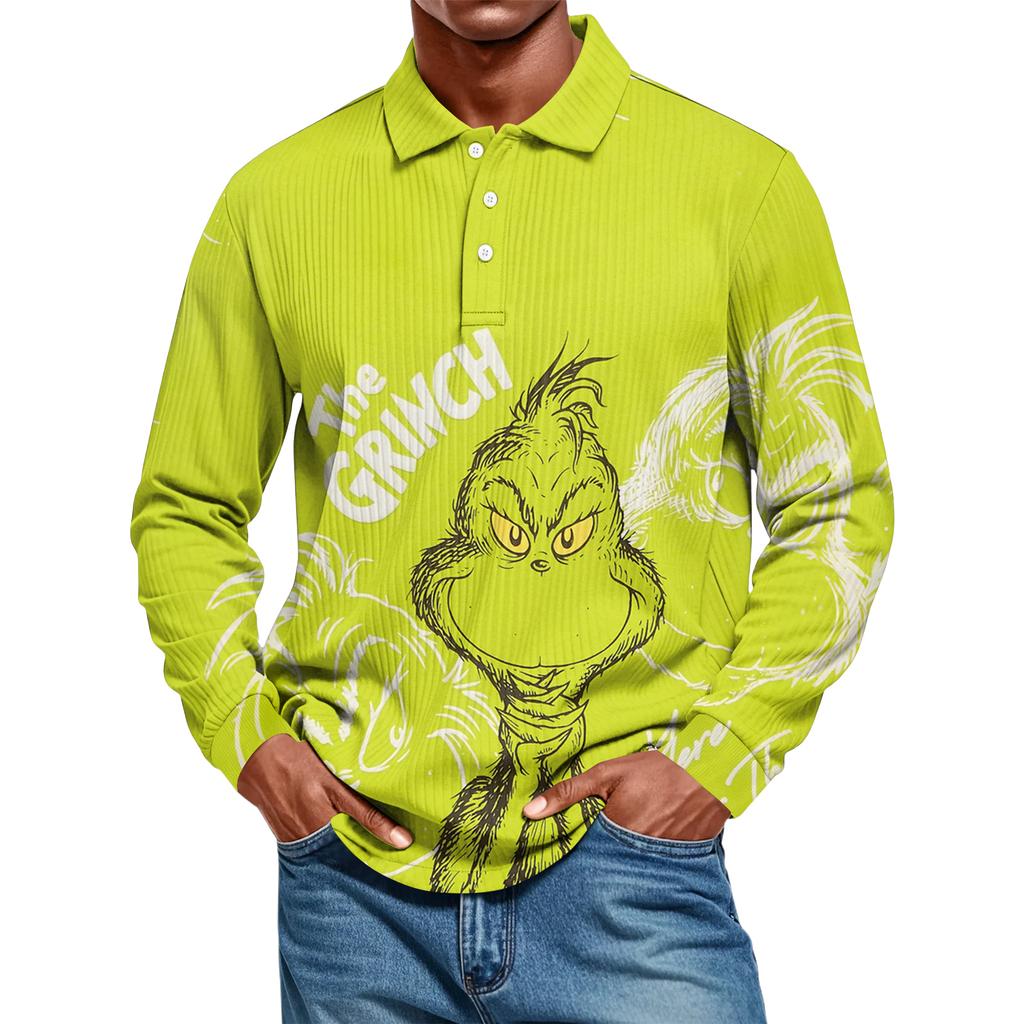 Pánská ležérní košile jednobarevná volná s dlouhým rukávem