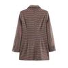 European and American style, French style, women's fashionable versatile simple houndstooth mid-length blazer