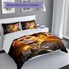 Set di biancheria da letto con motivo Cristiano Ronaldo da 3 pezzi, set copripiumino include copripiumino e federe, decorazione perfetta per la camera da letto in ogni stagione e regalo