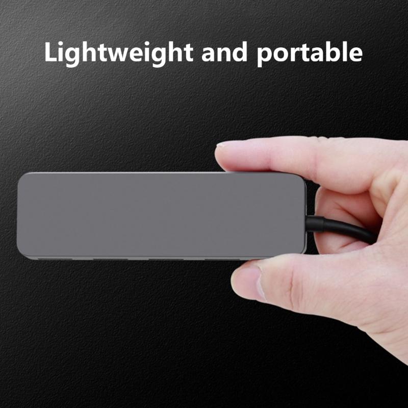 Portable USB 3.0 4 Port Hub with Individual Switches for Easy Peripherals Connection Fast Data Transfer Plugs and Play