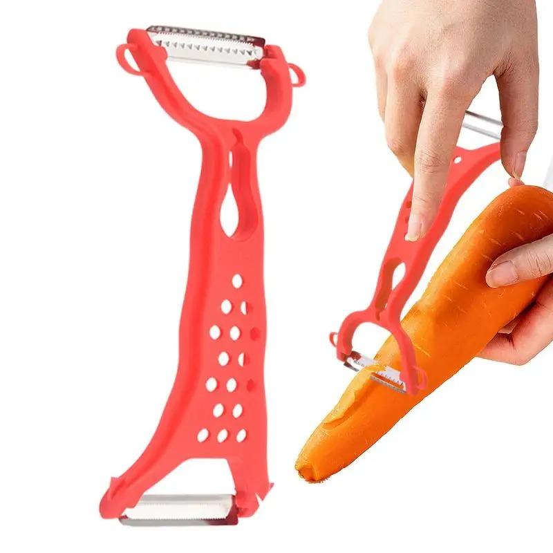 1PC Stainless Steel Vegetable Peeler Potato Peeler Multi-function Double-head Carrot Grater Fruit Tools Kitchen Accessories