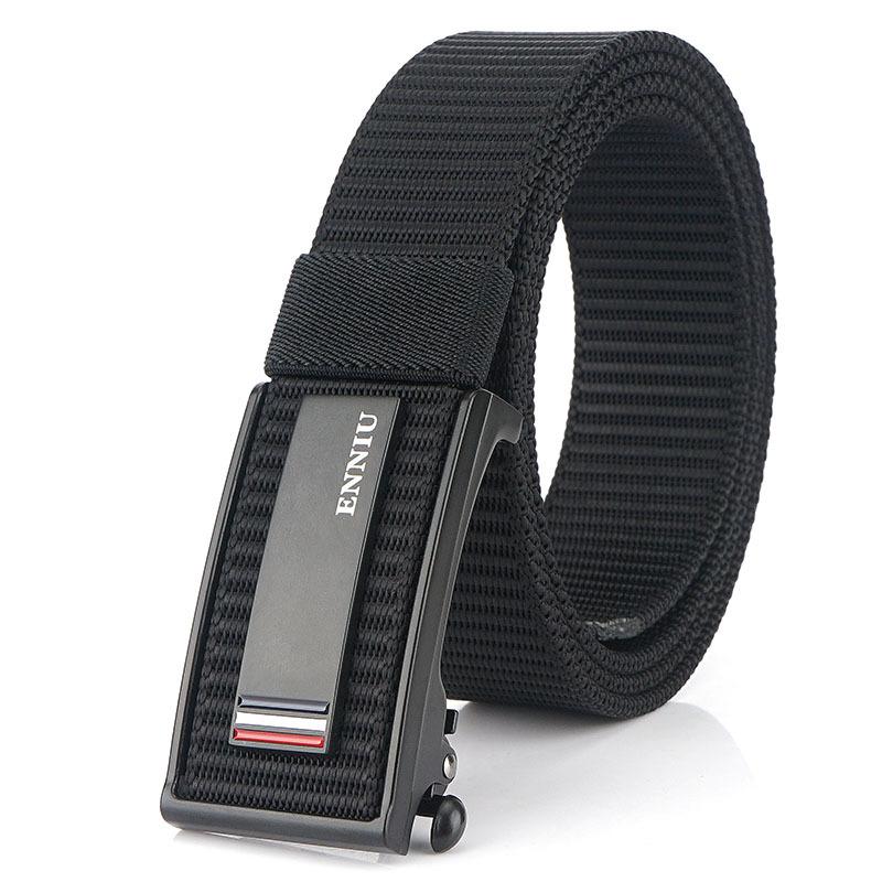 Fashion Men Tactical Belt Top Quality Comfortable Nylon Belts For Male Metal Automatic Buckle Canvas Waistband Training
