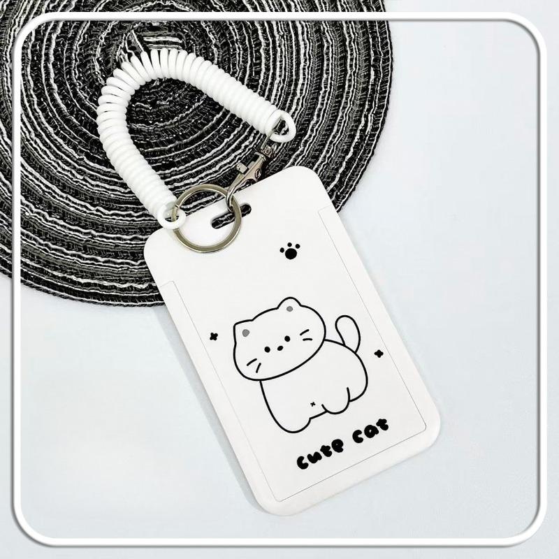 Waterproof Cartoon Plastic Card Cover Women's Kids Bus Credit ID Name Business Working Bank Card Badge Holder Protective Cover