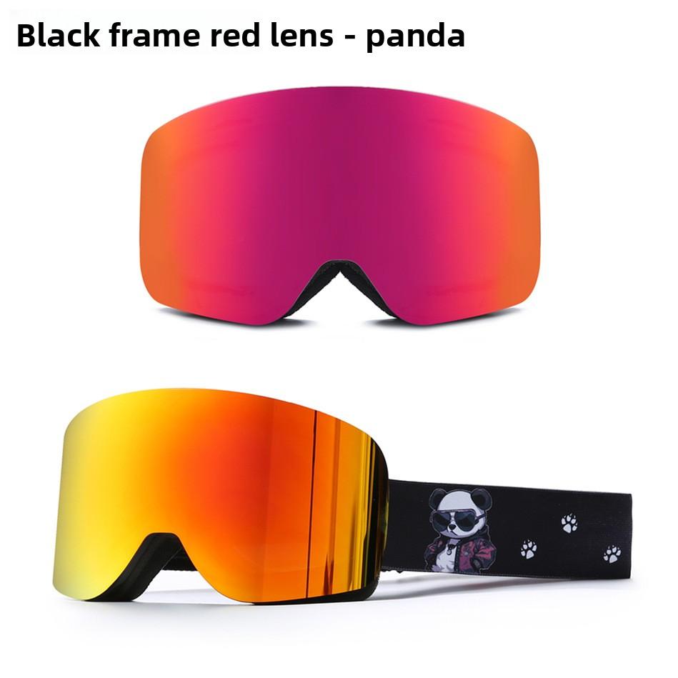 Comprehensive REVO True Film Ski Glasses Double-layer Anti-fog and Anti-snow Blindness Goggles Snow Goggles Card Myopia/HX16