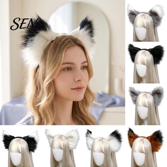 Cosplay Doplňky na Párty Nadýchané Liščí Uši Čelenka Kostým Párty, 3D Plyšové Uši Roztomilé Vlasové Obruče Doplňky, Dekorativní Čelenka Dámské Dívky