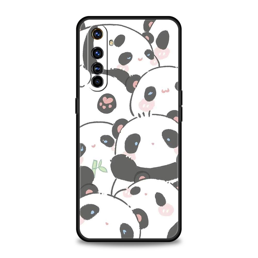 

Чехол для телефона Realme 12 11 10 9 8 5G 7 6 GT5 GT3 GT2 Pro Plus C21 C11 C25 C35 GT Neo 2 3 3T 5 чехол милый панда лазающий бамбук Realme 9Pro Plus