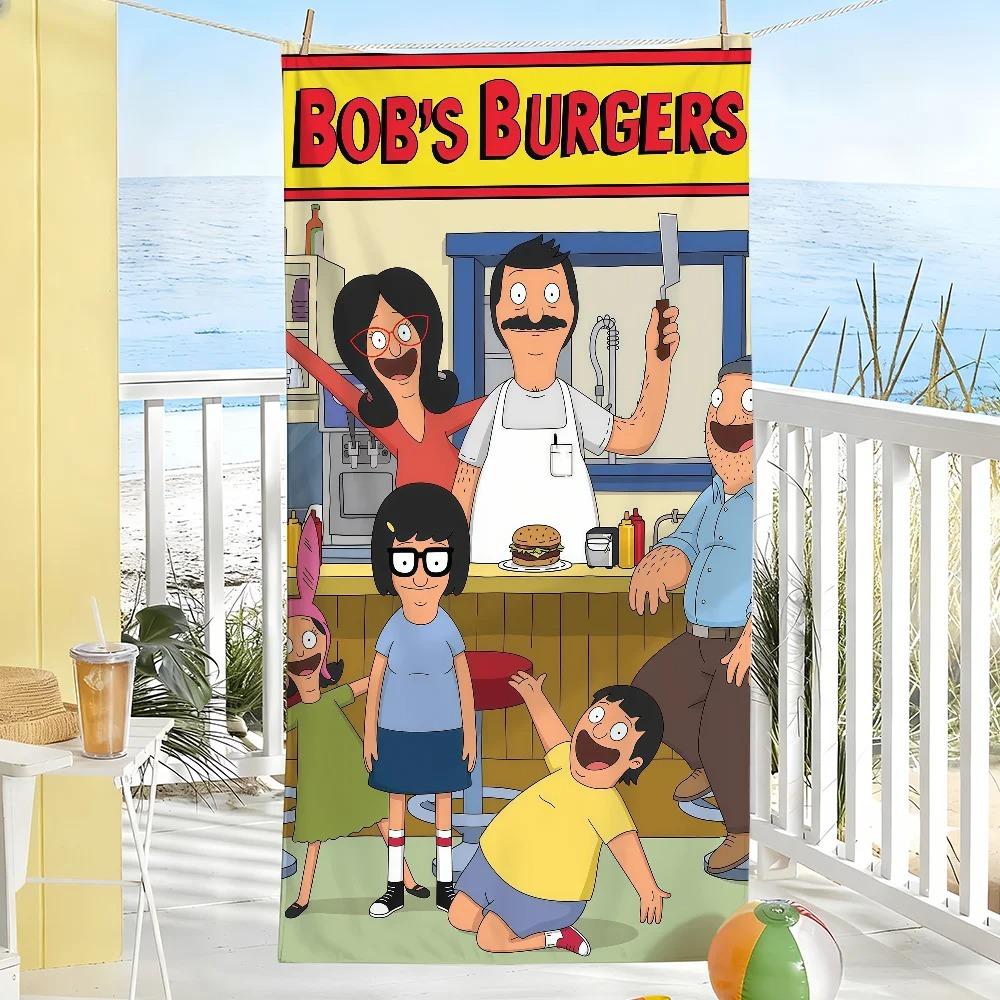 Cartoon Towel B-Bobs B-Burger-S Soft Pool Travel Fitness Shower Cool Camping Quick Classic Drying Sports Beach Towel Gift
