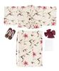 Yukata change set heiko AB size fits Scarlet Lily Butterfly [KYOETSU] set, weave, unbleached, two-part type, 4-piece (yukata, obi, underwear, geta),