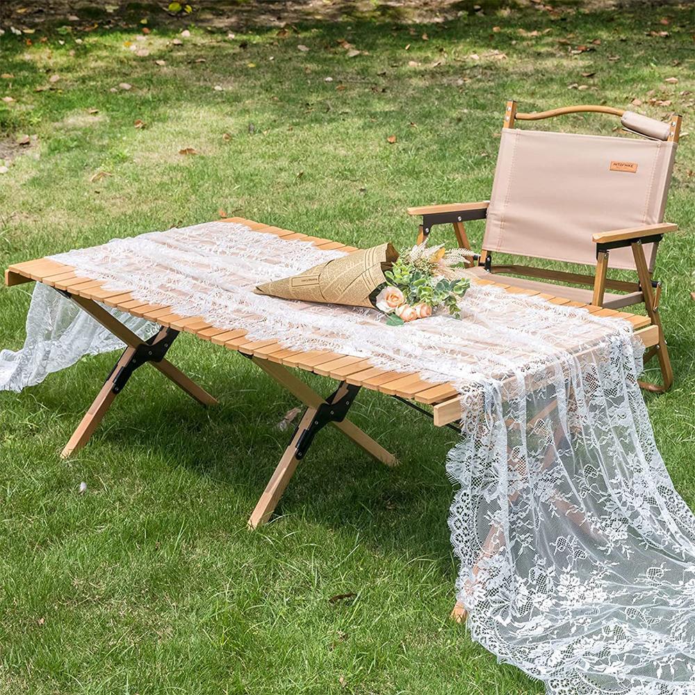 White Lace Floral Tablecloth Vintage Round Wedding Reception Table Cover Rustic Farmhouse Bridal Shower Party Home Dining Decor
