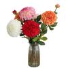 Pink Artificial Dahlia Flowers 2 Heads Artificial Faux Plants  Home Decoration