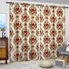 2pcs Ruby Printed Curtain for Home Decor - Rod Pocket Window Treatment for Bedroom   Office   Kitchen   Living Room   and Study