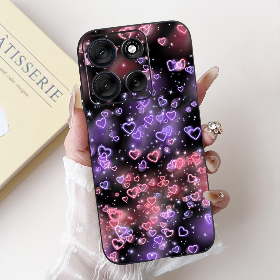 Per Motorola Moto G86 G56 2025 Custodia Moda Fiore Tramonto Cartone Animato Morbido Silicone Protettiva Copri Telefono Per MotoG56 MotoG86 Custodie