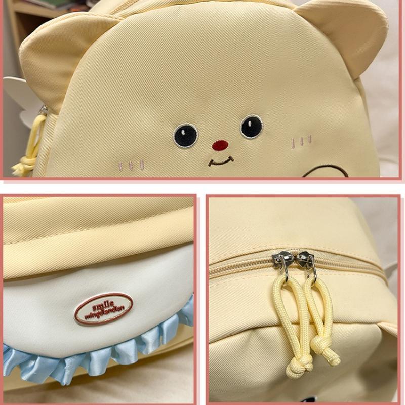 New Cute Cartoon Puppy Children School Bags Outdoor Travel Play Camping Backpacks Primary School Students Yellow Mini Ruckpacks for Kids Holiday Gifts
