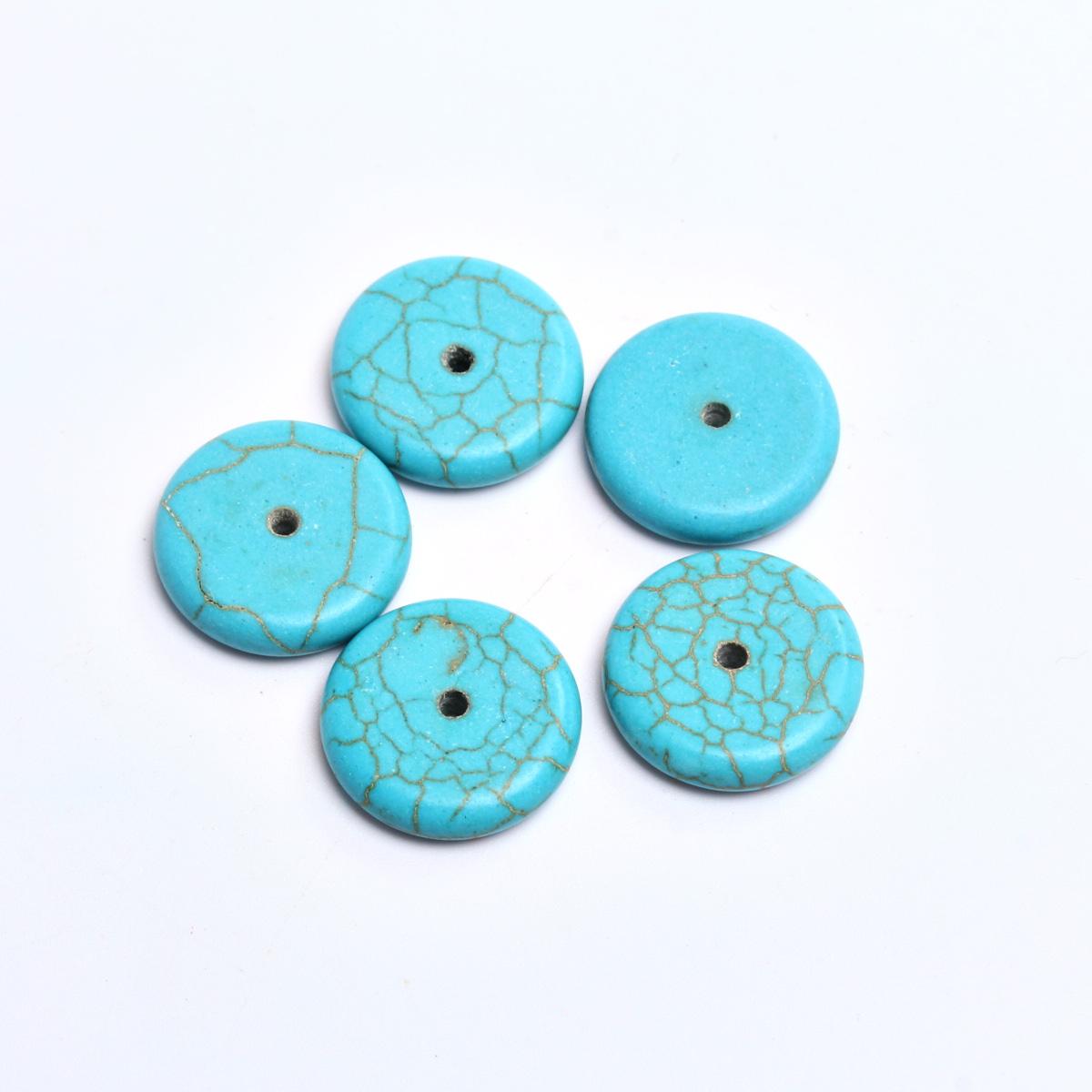 

50/30/15/10/5 шт., бусины-разделители из зеленого натурального камня, бирюзы, плоские круглые бусины, ожерелья, аксессуары для изготовления ювелирных изделий своими руками, бусины 6/8/12/14/16 мм 16mm 5Pcs