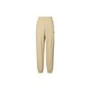 Logo Fleece Knit Pants, Unisex Thick Loose Cuffed Sports Trousers Light Khaki IV7609