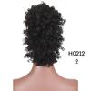 MISS WIG Estensioni sintetiche dei capelli Mohawk ricci crespi Pezzi di capelli colorati con clip per le donne Party