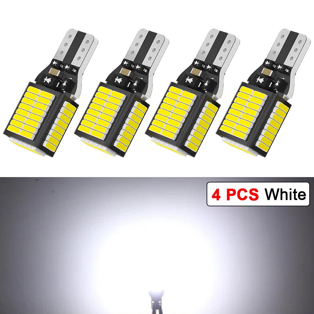 2/4 PCS LM Super Bright T15 LED Bulbs CANBUS For Car Tail Backup Reverse Lights 7W 12V 24V 4014-54SMD 6500k White Error Free