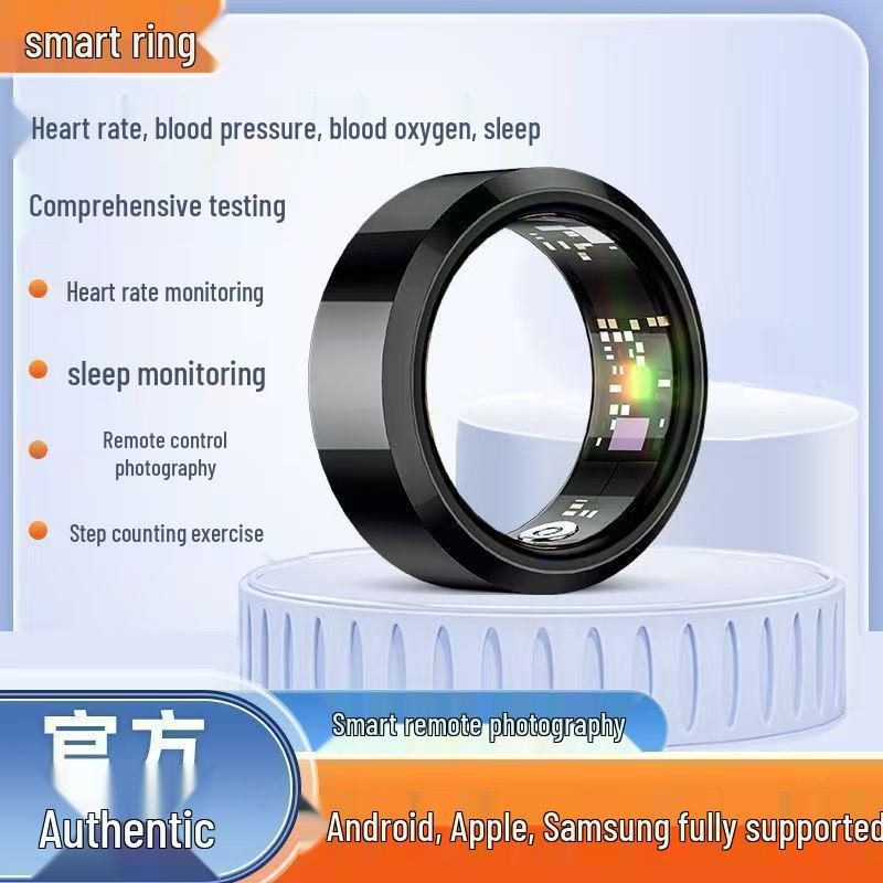 Smart Health Monitoring Waterproof Ring: Sports, Blood Oxygen, Sleep Tracking, Multifunctional Black Technology