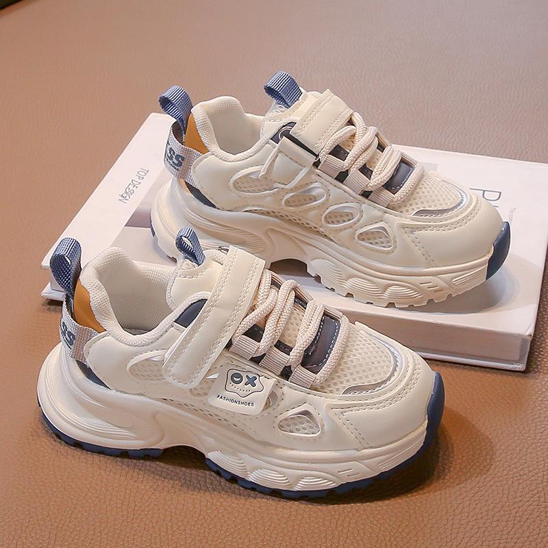 Boys' Mesh Running Shoes Breathable Sports Shoes Girls' Lightweight Casual Shoes Fashionable Dad Shoes