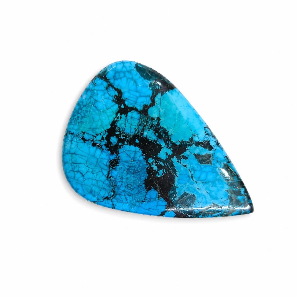 Blue Turquoise Pear Cabochon Gemstone | Statement Stone for Jewelry Making