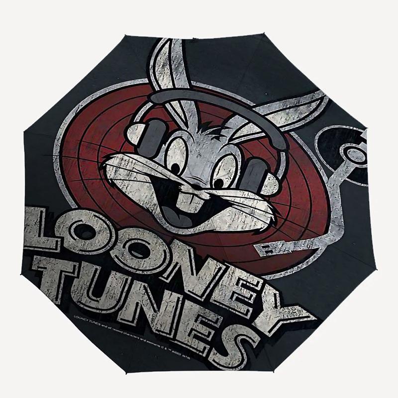 

1pc Looney Tunes Automatic Open Close Umbrella Windproof Canopy, Automatic Open Close Button10183