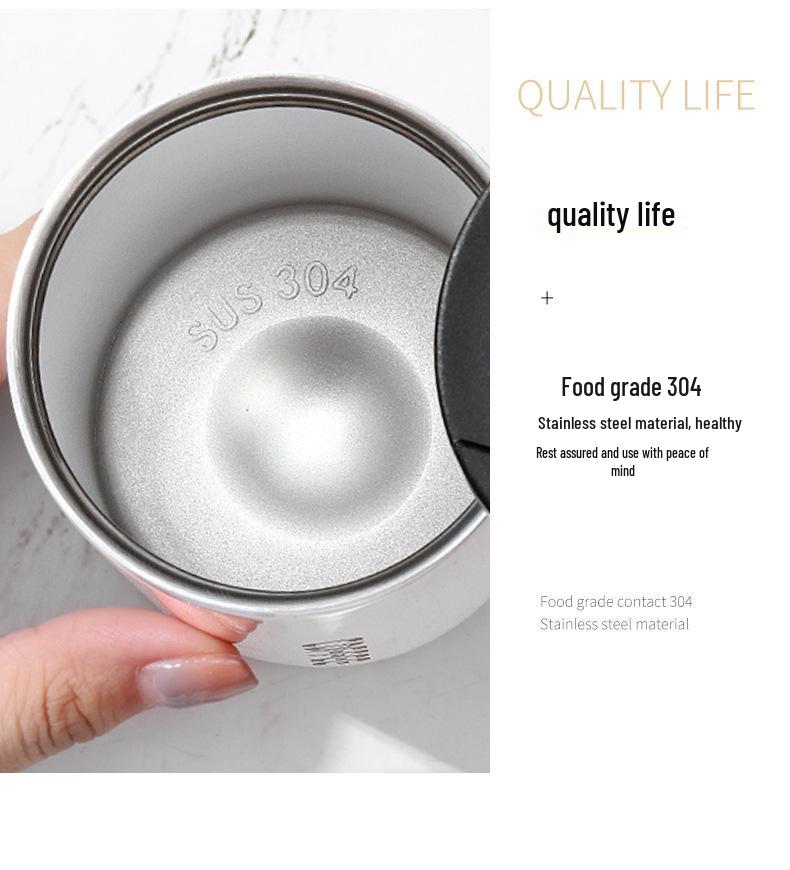 304 Stainless Steel Double-Layer Insulated Portable Coffee Cup for Car and Outdoor Use