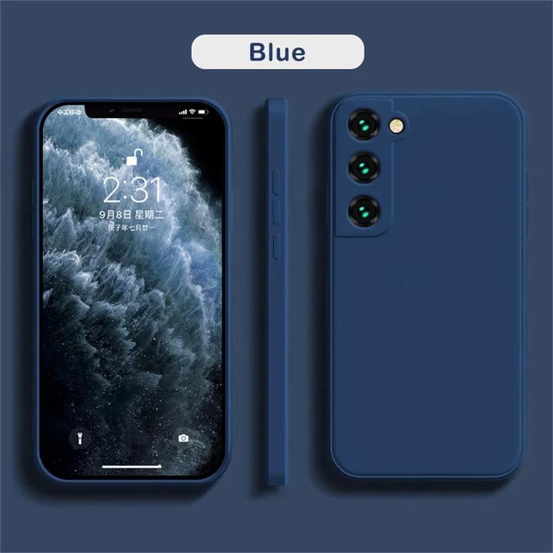 For S24 S23 Ultra Plus Case Square Liquid Silicone Phone Cases For Samsung Galaxy S24 S23 Ultra S24 Plus S24Ultra Soft Cover Coque