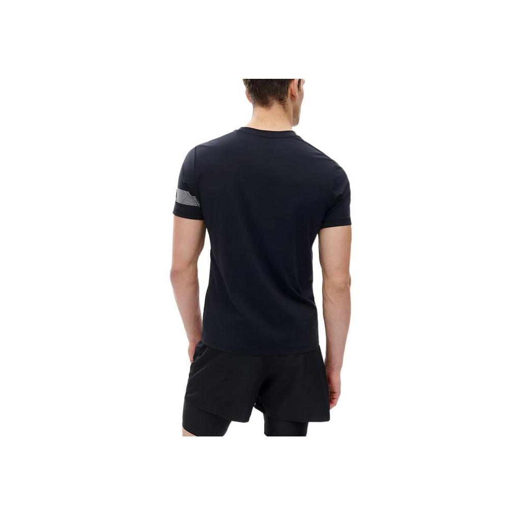 FILA Solid Logo Casual Round Neck Sports Short Sleeve T-Shirt Men Tops Black A11M221118F-BK