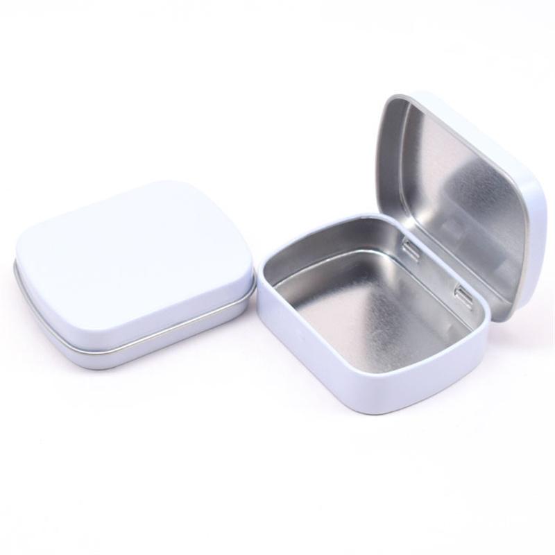 Mini kovová plechová krabička s panty a víčkem, Prázdné plechovky, Malý úložný prostor na sladkosti, Krabičky na sbírky šperků, Domácí organizér